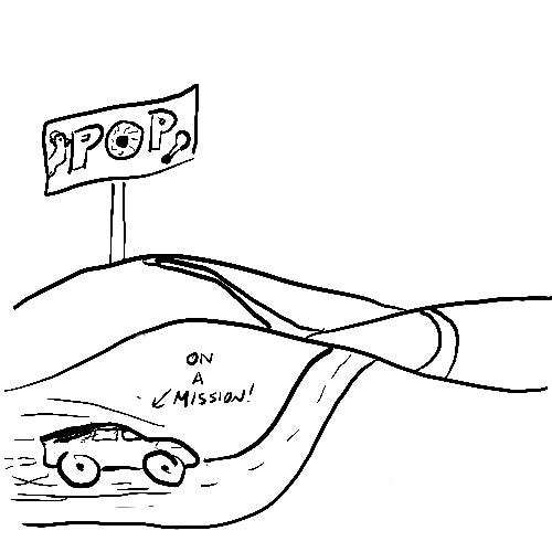 car speeding off